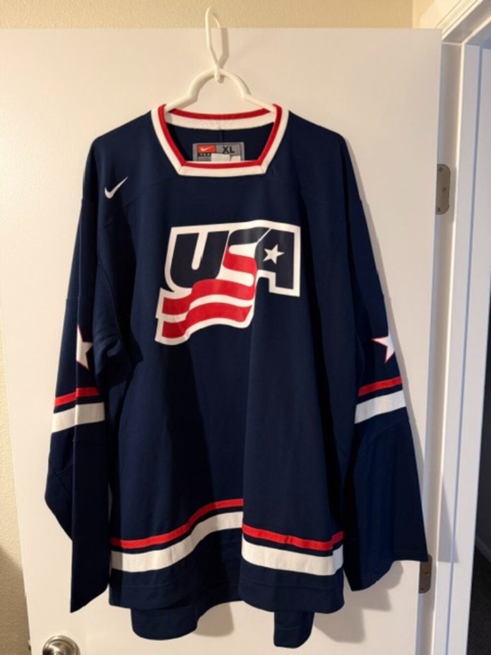 Vintage Nike Team USA Hockey IIHF Jersey Navy Men’s XL